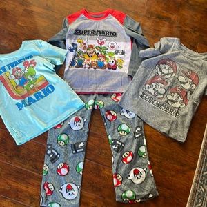 Bundle- 5 Tees + Pajama Set Super Mario Bros